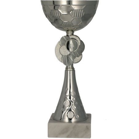 8486 – elegancki puchar w srebrnej odsłonie z pokrywką