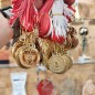 Medal sportowy 1 2 3 dla dzieci z szarfą i wklejką Medal sportowy 1 2 3 dla dzieci z szarfą i wklejką