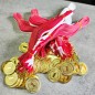 Medal sportowy 1 2 3 dla dzieci z szarfą i wklejką Medal sportowy 1 2 3 dla dzieci z szarfą i wklejką