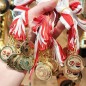 Medal piłkarski z szarfą i nadrukiem kolorowym piłka nożna 3,2cm Medal piłkarski z szarfą i nadrukiem kolorowym piłka nożna 3,2cm