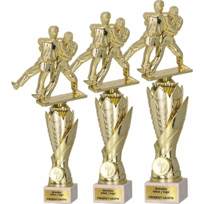 Zestaw pucharów S630 z figurką JUDO 39-36-33 cm F11