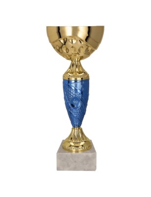 9058 – dekoracyjny puchar w złoto-niebieskim stylu
