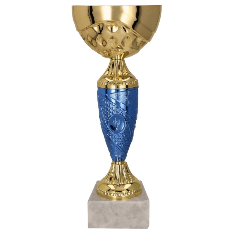 9058 – dekoracyjny puchar w złoto-niebieskim stylu