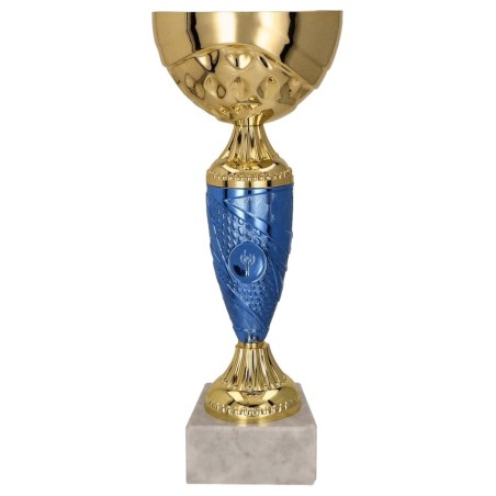 9058 – dekoracyjny puchar w złoto-niebieskim stylu