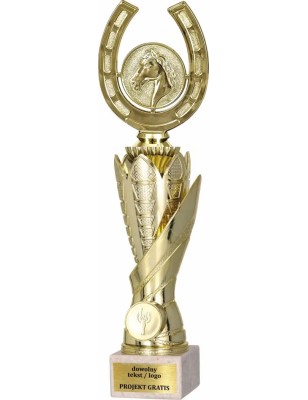 Zestaw pucharów S630 z figurką JEŹDZIECTWO 36-33-30 cm F149