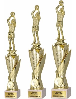 Zestaw pucharów S630 z figurką KOSZYKÓWKA 41-38-35 cm F01