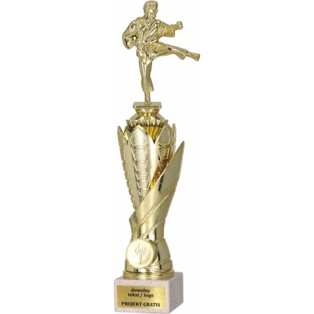 Zestaw pucharów S630 z figurką KARATE 36-33-30 cm F10
