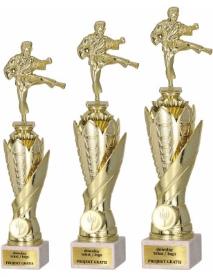 Zestaw pucharów S630 z figurką KARATE 36-33-30 cm F10