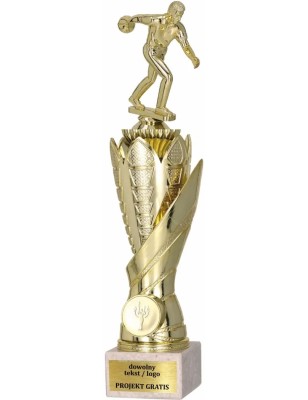 Zestaw pucharów S630 z figurką KRĘGLE 34-31-28 cm F154