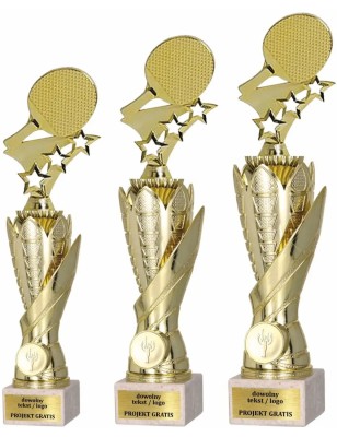Zestaw pucharów S630 z figurką TENIS STOŁOWY 35-32-29 cm F277