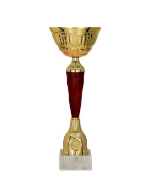 Puchar sportowy 9257 w złoto-czerwonej odsłonie