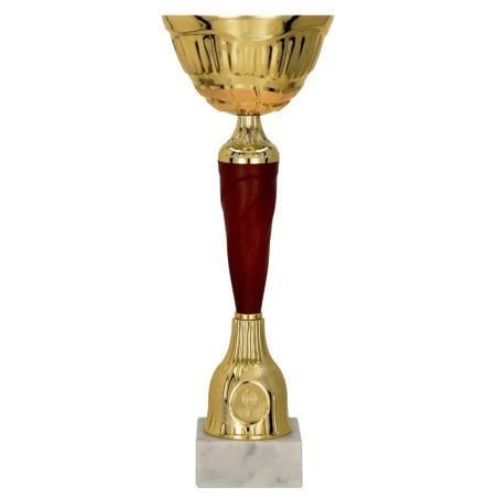 Puchar sportowy 9257 w złoto-czerwonej odsłonie