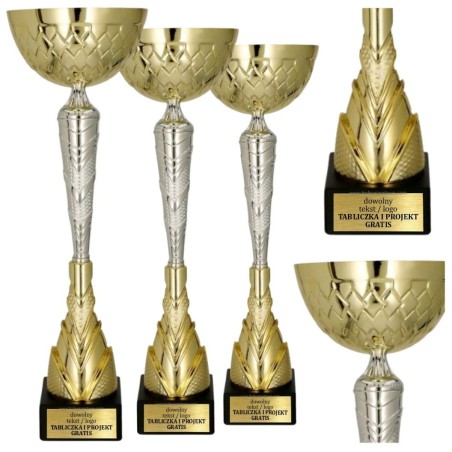 9298 – zdobiony puchar w złoto-srebrnej odsłonie
