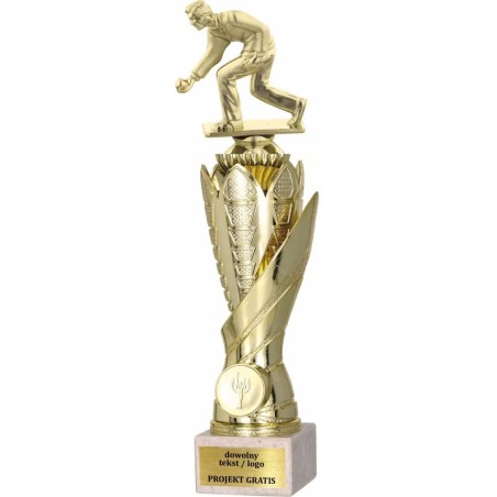 Zestaw pucharów S630 z figurką PETANQUE Petanka 33-30-27 cm A88