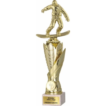 Zestaw pucharów S630 z figurką SNOWBOARD 37-34-31 cm A141