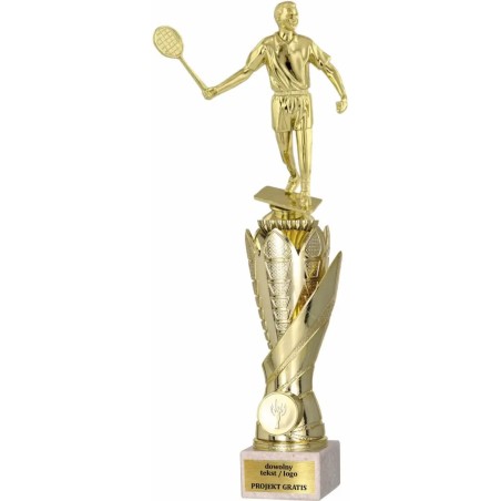 Zestaw pucharów S630 z figurką BADMINTON 38-35-32 cm A34