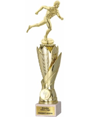 Zestaw pucharów S630 z figurką BIEGI Mężczyzn 38-35-32 cm A39
