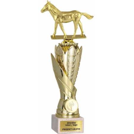 Zestaw pucharów S630 z figurką JEŹDZIECTWO 33-30-27 cm A61