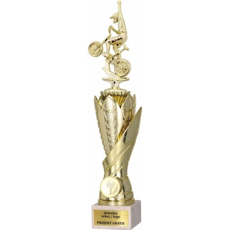 Zestaw pucharów S630 z figurką KOLARSTWO BMX 37-34-31 cm A66