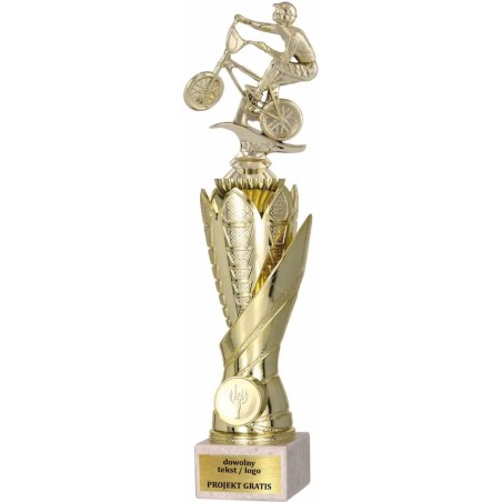Zestaw pucharów S630 z figurką BMX KOLARSTWO 35-32-29 cm A67