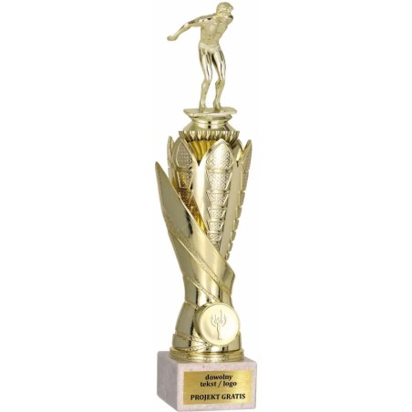 Zestaw pucharów S630 z figurką PŁYWACTWO 36-33-30 cm A85