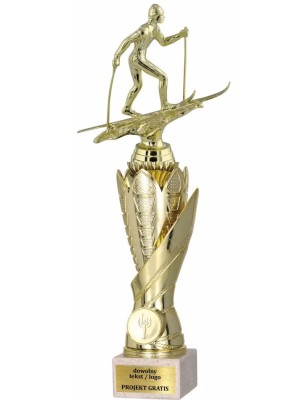 Zestaw pucharów S630 z figurką NARCIARSTWO 37-34-31 cm A140