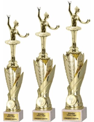 Zestaw pucharów S630 z figurką TANIEC Balet 39-36-33 cm A316