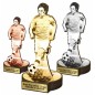 Zestaw statuetek złoto/srebro/brąz PIŁKA NOŻNA 30-25-22cm Zestaw statuetek złoto/srebro/brąz PIŁKA NOŻNA 30-25-22cm