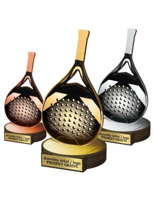 Zestaw statuetek złoto/srebro/brąz PADEL 30-25-22cm