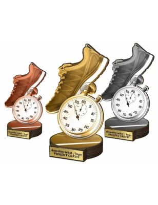 Zestaw statuetek złoto/srebro/brąz BIEGANIE 30-25-22cm