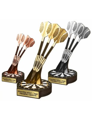 Zestaw statuetek złoto/srebro/brąz RZUTKI Dart 30-25-22cm