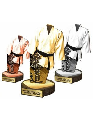 Zestaw statuetek złoto/srebro/brąz SPORTY WALKI 30-25-22cm