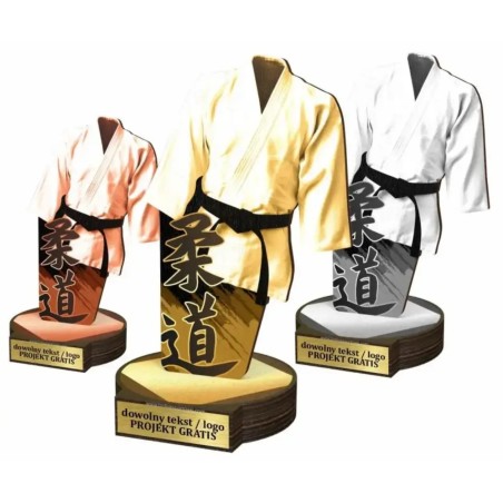 Zestaw statuetek złoto/srebro/brąz SPORTY WALKI 30-25-22cm