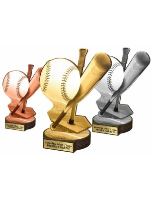 Zestaw statuetek złoto/srebro/brąz BASEBALL 30-25-22cm