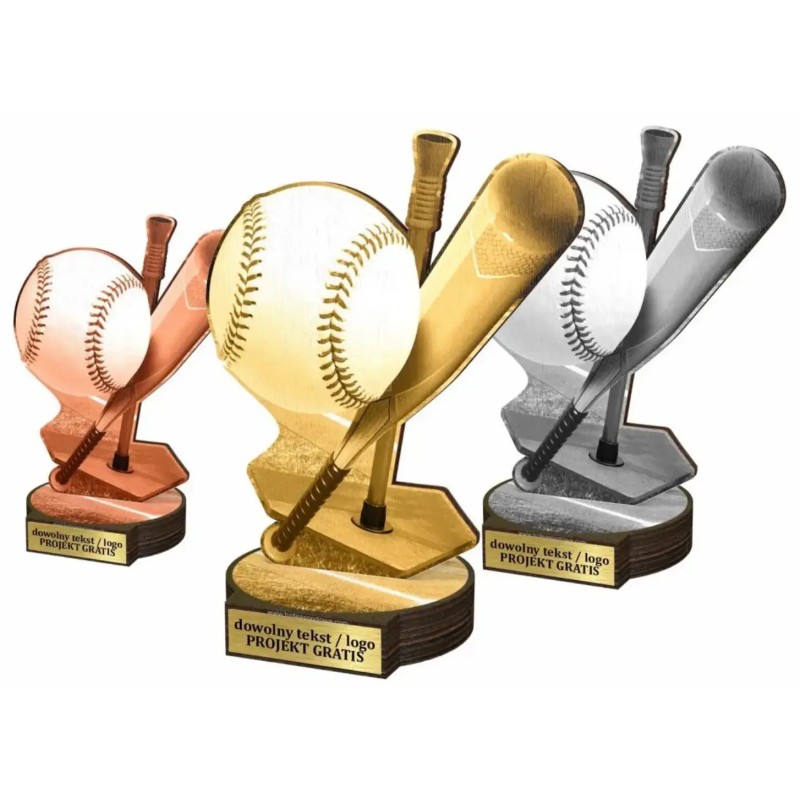 Zestaw statuetek złoto/srebro/brąz BASEBALL 30-25-22cm Zestaw statuetek złoto/srebro/brąz BASEBALL 30-25-22cm