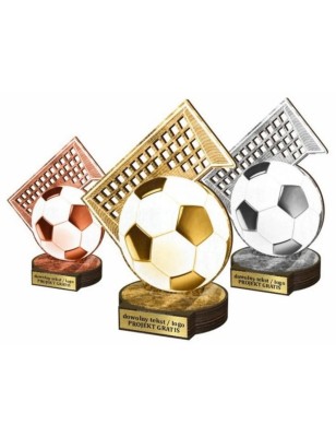 Zestaw statuetek złoto/srebro/brąz PIŁKA NOŻNA 30-25-22cm