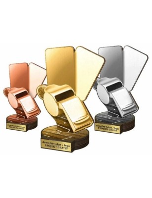 Zestaw statuetek złoto/srebro/brąz PIŁKA NOŻNA Sędzia 30-25-22cm