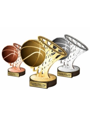 Zestaw statuetek złoto/srebro/brąz KOSZYKÓWKA 30-25-22cm