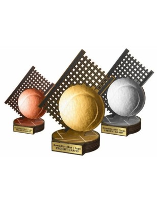 Zestaw statuetek złoto/srebro/brąz TENIS ZIEMNY 30-25-22cm