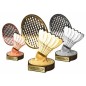 Zestaw statuetek złoto/srebro/brąz BADMINTON 30-25-22cm Zestaw statuetek złoto/srebro/brąz BADMINTON 30-25-22cm