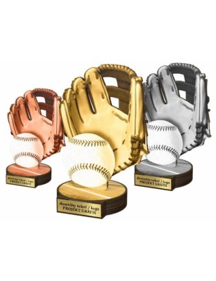 Zestaw statuetek złoto/srebro/brąz BASEBALL 30-25-22cm