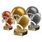 Zestaw statuetek złoto/srebro/brąz FUTBOL AMERYKAŃSKI 30-25-22cm