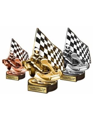 Zestaw statuetek złoto/srebro/brąz MOTOSPORT Karting 30-25-22cm
