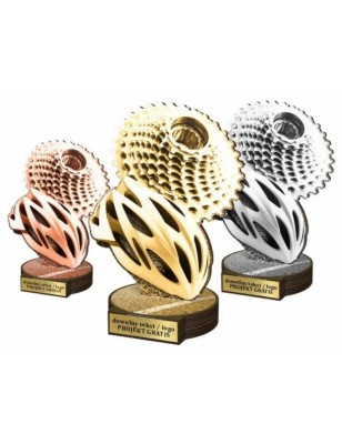 Zestaw statuetek złoto/srebro/brąz KOLARSTWO 30-25-22cm