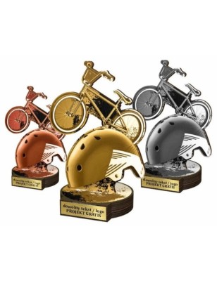 Zestaw statuetek złoto/srebro/brąz KOLARSTWO BMX 30-25-22cm