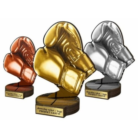 Zestaw statuetek złoto/srebro/brąz BOKS 30-25-22cm