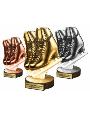 Zestaw statuetek złoto/srebro/brąz ŁYŻWIARSTWO 30-25-22cm
