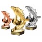 Zestaw statuetek złoto/srebro/brąz WĘDKARSTWO 30-25-22cm Zestaw statuetek złoto/srebro/brąz WĘDKARSTWO 30-25-22cm
