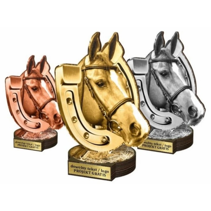 Zestaw statuetek złoto/srebro/brąz JEŹDZIECTWO 30-25-22cm Zestaw statuetek złoto/srebro/brąz JEŹDZIECTWO 30-25-22cm