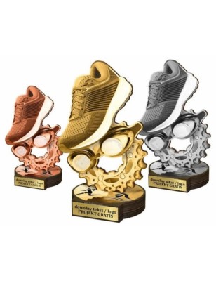 Zestaw statuetek złoto/srebro/brąz TRIATHLON 30-25-22cm
